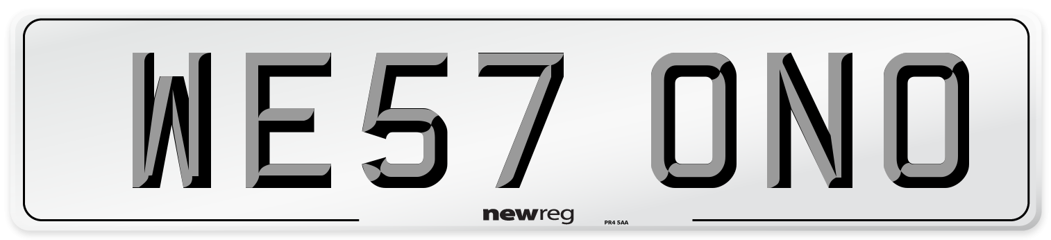 WE57 ONO Number Plate from New Reg